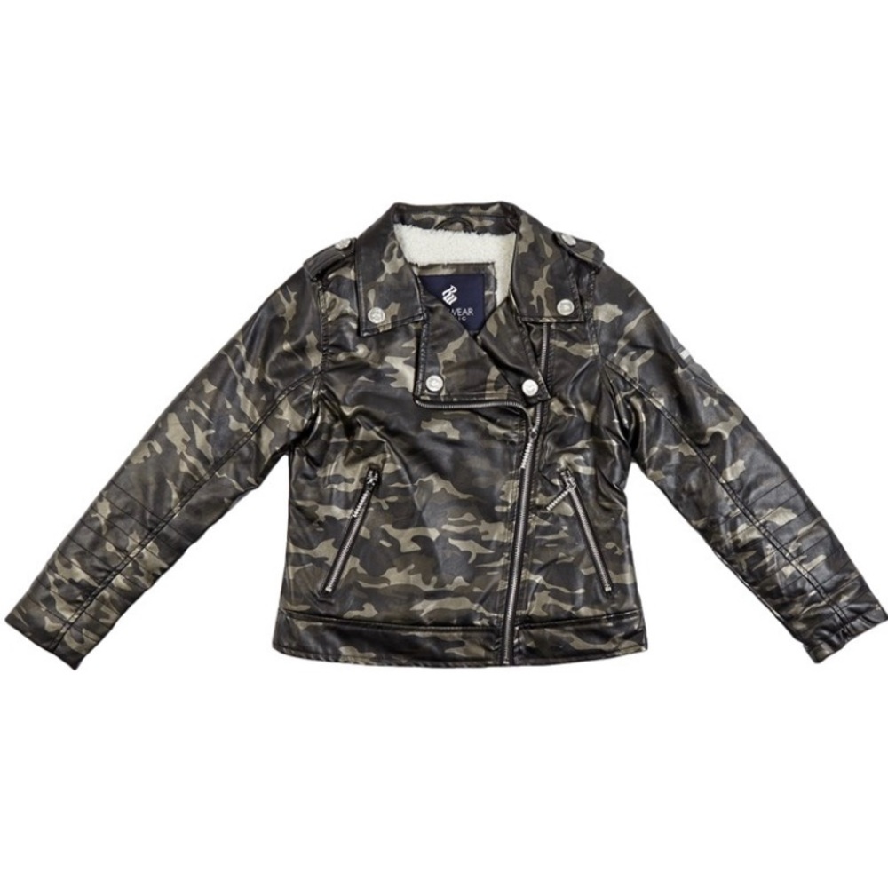 Rocawear Moto Jacket 14-16 Zip Faux Leather
